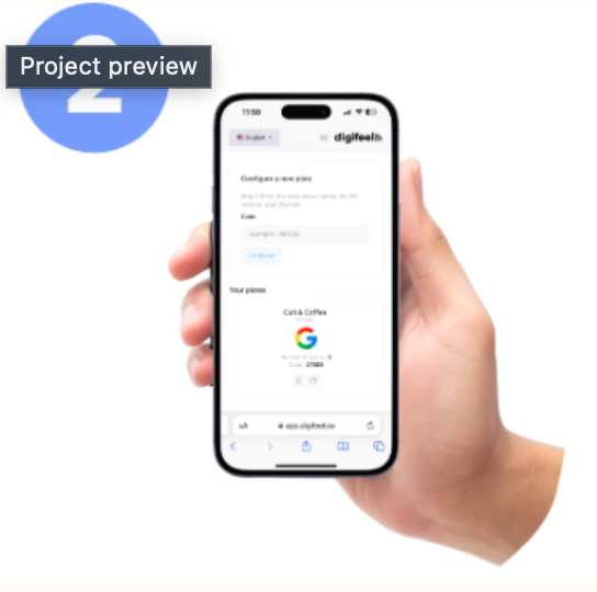 Étape 2 — Activez votre plaque avec la plaque NFC Reevyo pour avis Google